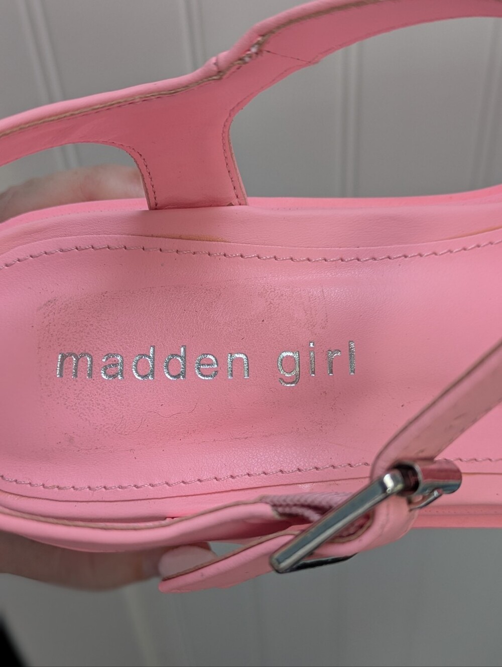 Madden Girl Galexia Strappy Platform Fisherman Sandal in Paris Pink - Picture 6 of 13